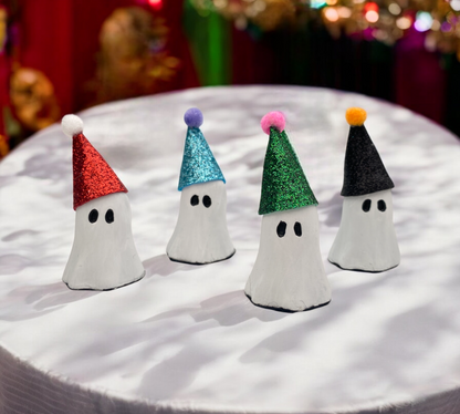 Party Ghosts with Glittery Party Hats