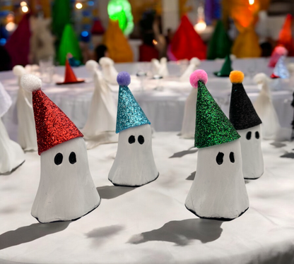 Party Ghosts with Glittery Party Hats