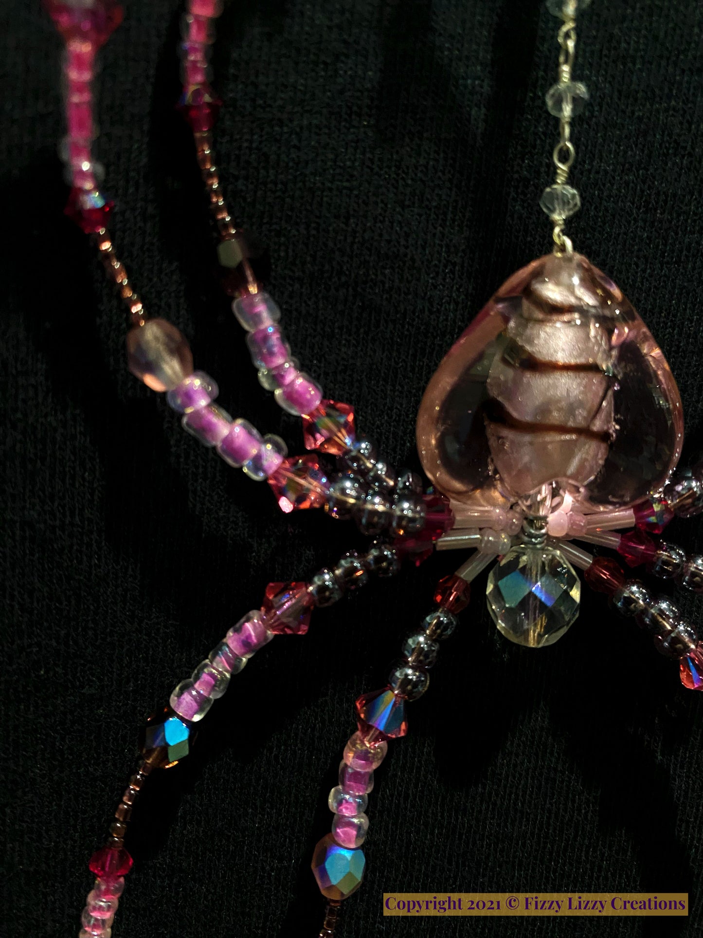 Crystal Christmas Tree Spider in Pinks