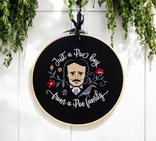 Edgar Allan Poe Embroidered Wall Art