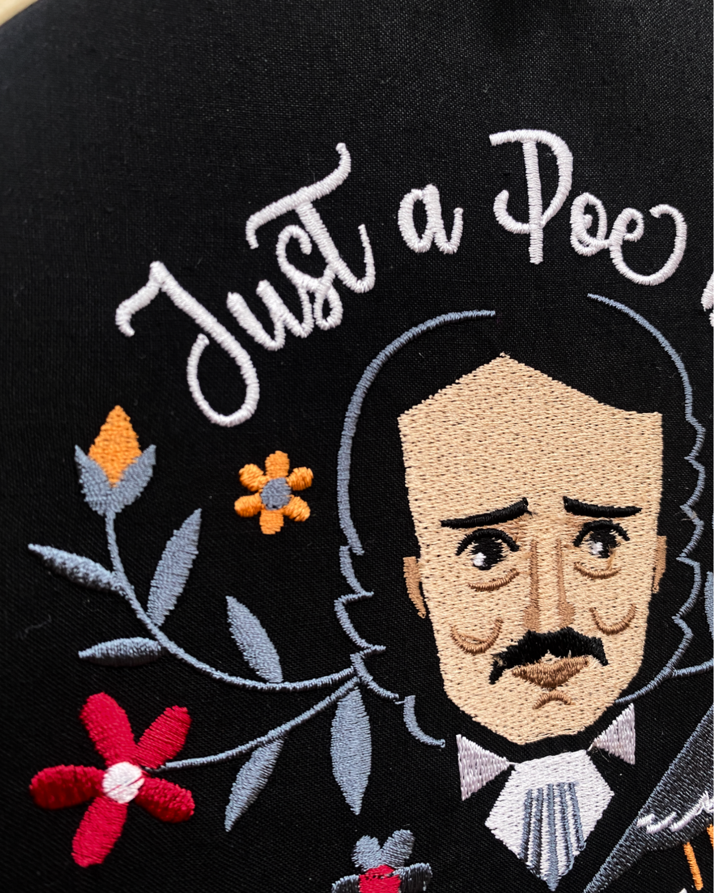 Edgar Allan Poe Embroidered Wall Art