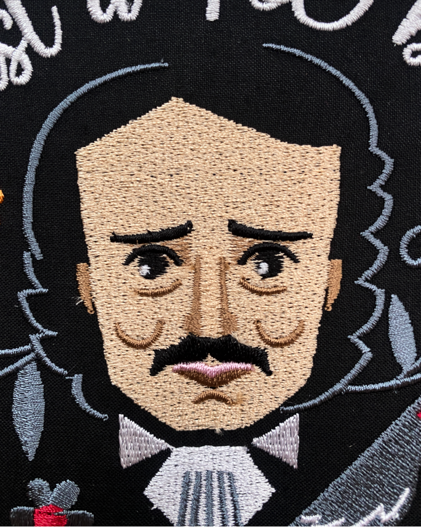 Edgar Allan Poe Embroidered Wall Art