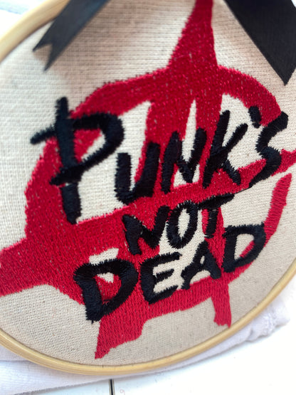 Punk's not Dead Embroidered Wall Art