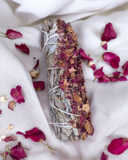 White Sage and Castille Rose Smudge Cleansing Sticks