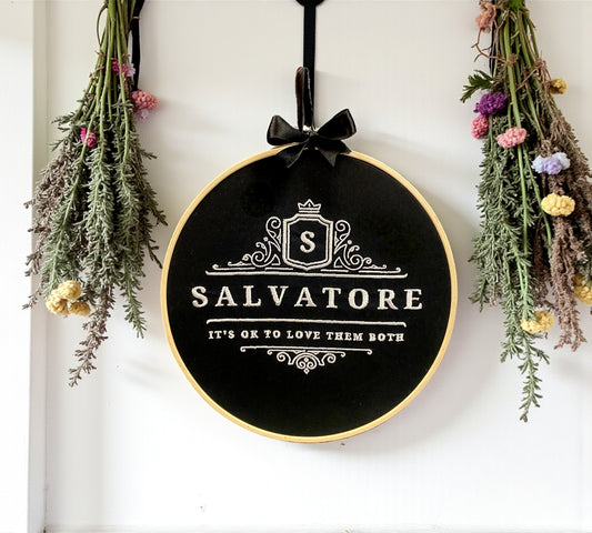 It's Ok To Love Them Both Embroidered Wall Art