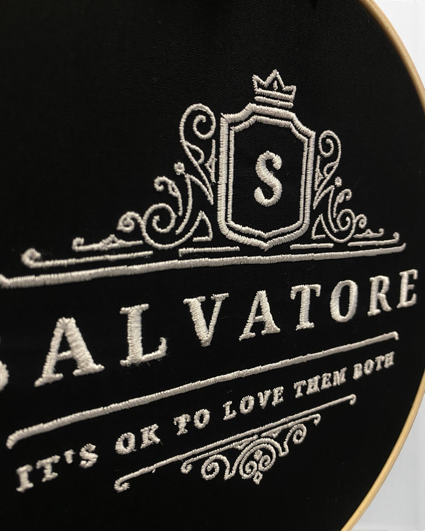 It's Ok To Love Them Both Embroidered Wall Art