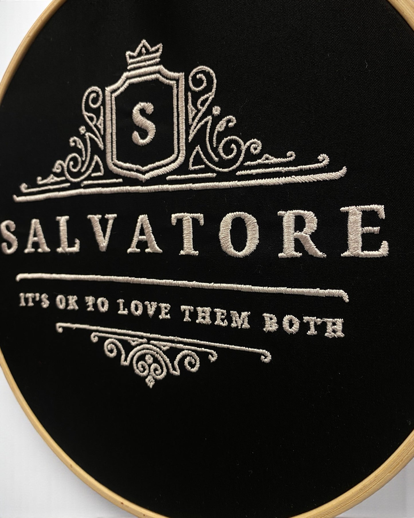 It's Ok To Love Them Both Embroidered Wall Art