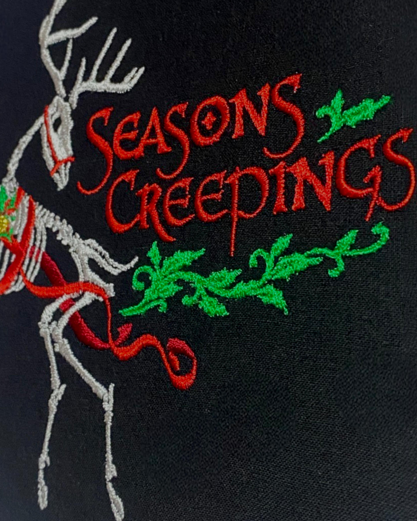 Seasons Creepings Christmaas Embroidered Wall Art