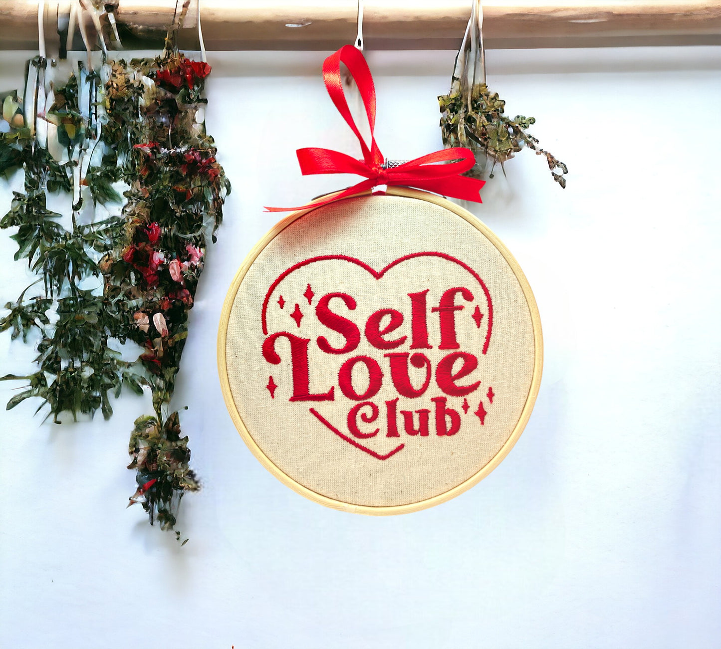 Self Love Club Embroidered Wall Art