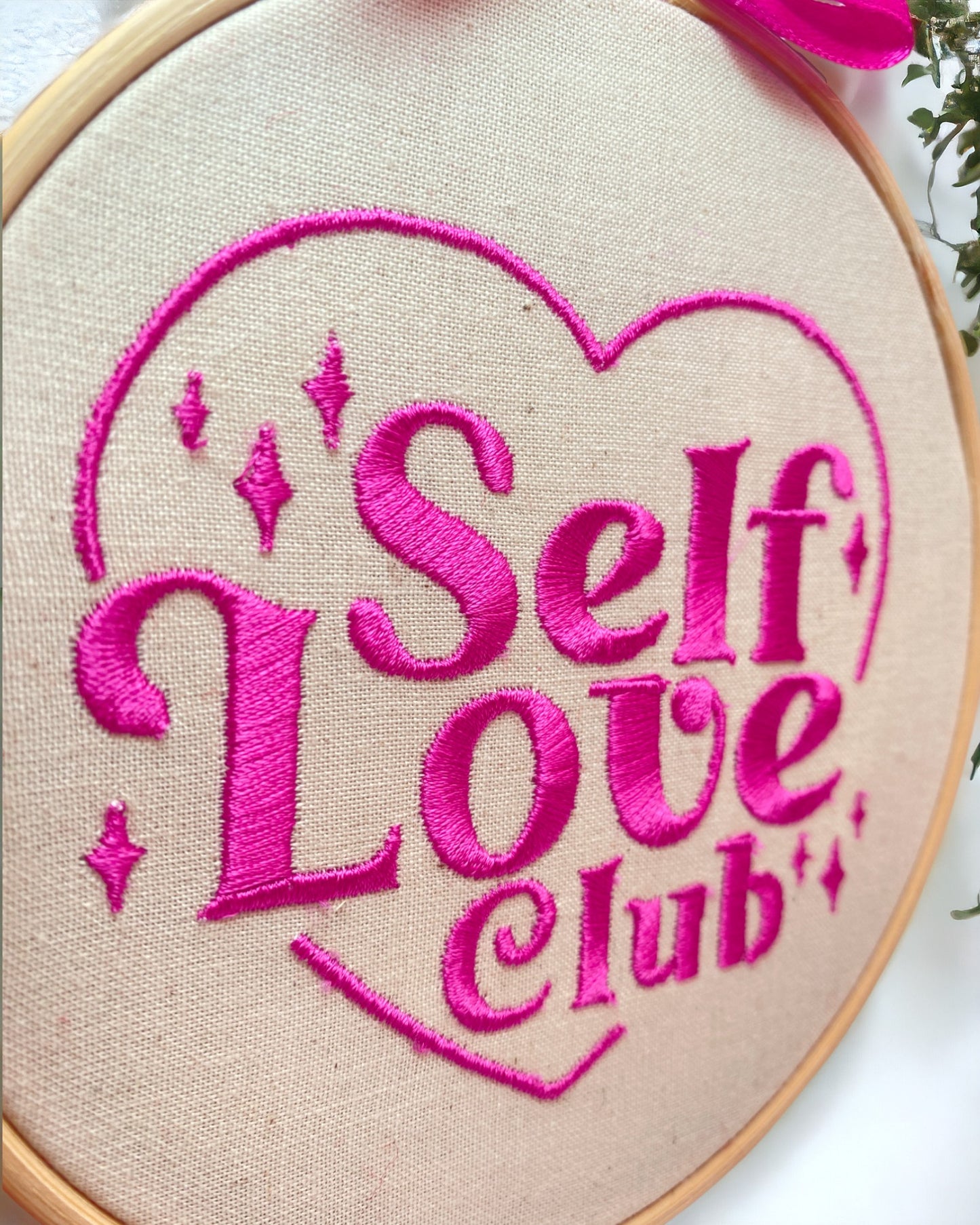 Self Love Club Embroidered Wall Art