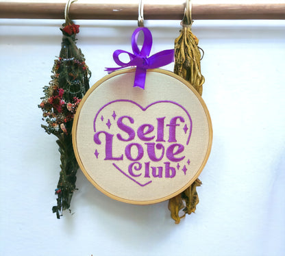 Self Love Club Embroidered Wall Art