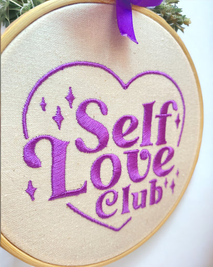 Self Love Club Embroidered Wall Art