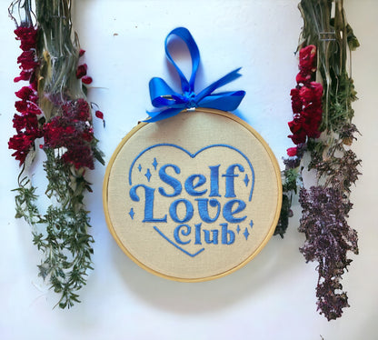 Self Love Club Embroidered Wall Art