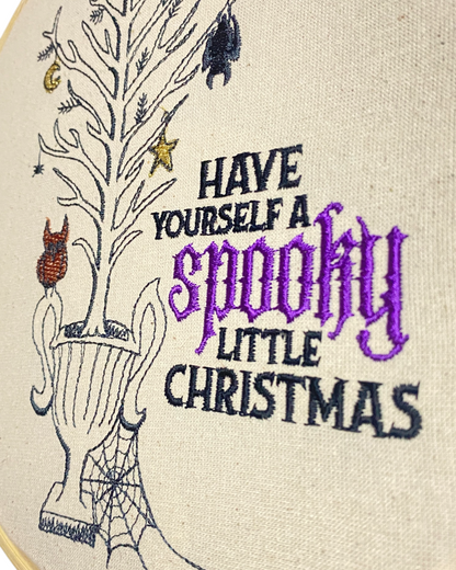 Spooky Little Christmas Embroidered Wall Art