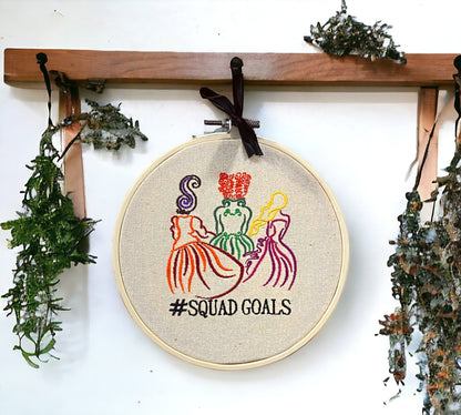 Witch Squad Goals Embroidered Wall Art