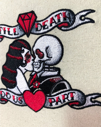 Till Death Do Us Part Embroidered Wall Art