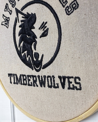 Timberwolves Sports Team Embroidered Wall Art