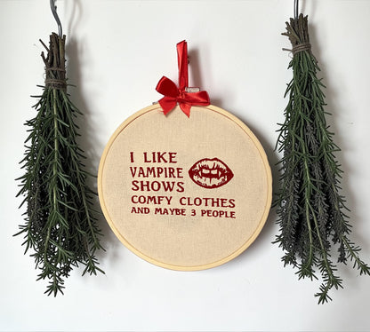 Vampire Shows Embroidered Wall Art