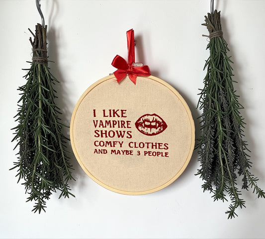 Vampire Shows Embroidered Wall Art