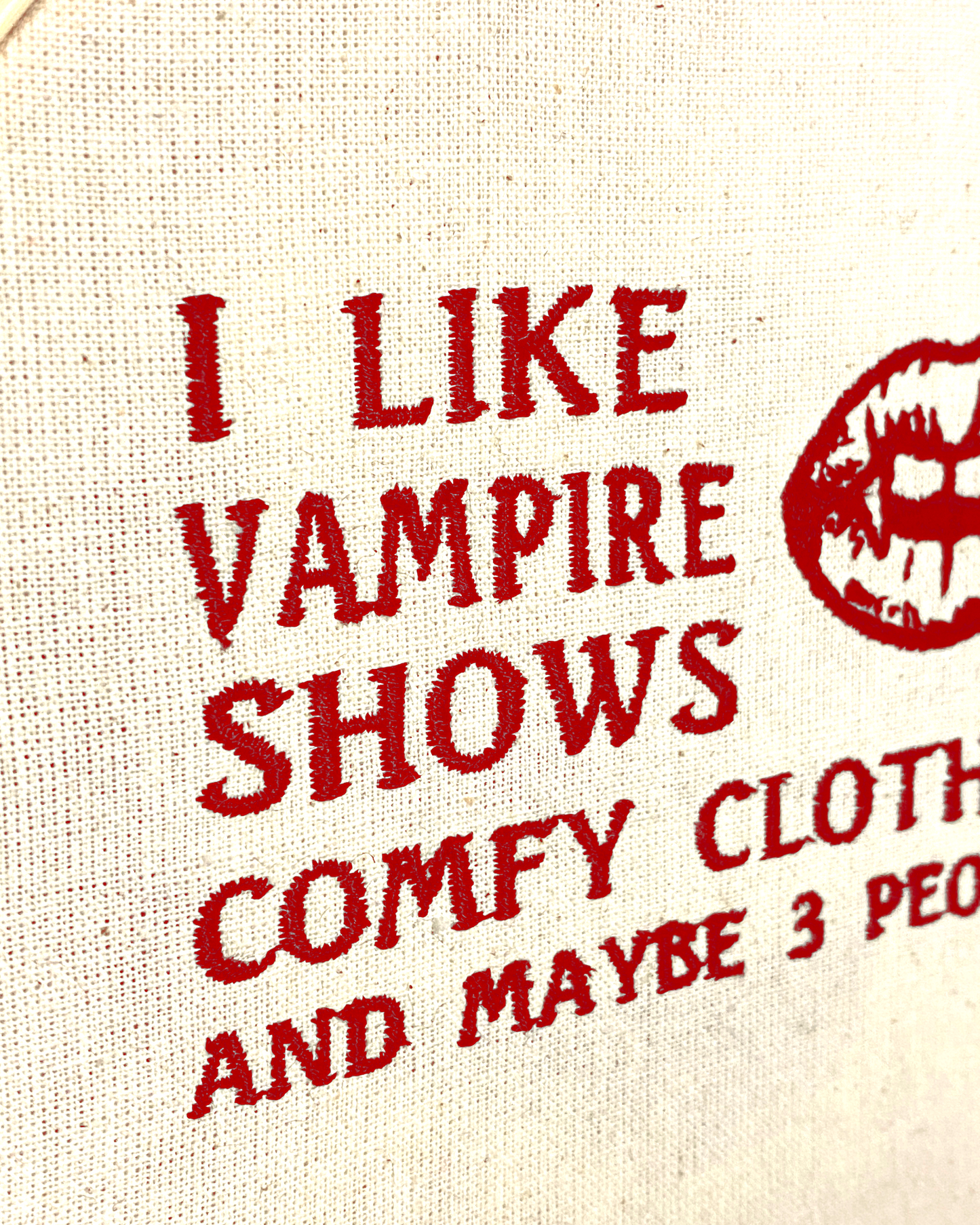 Vampire Shows Embroidered Wall Art