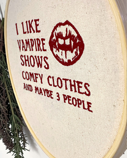 Vampire Shows Embroidered Wall Art