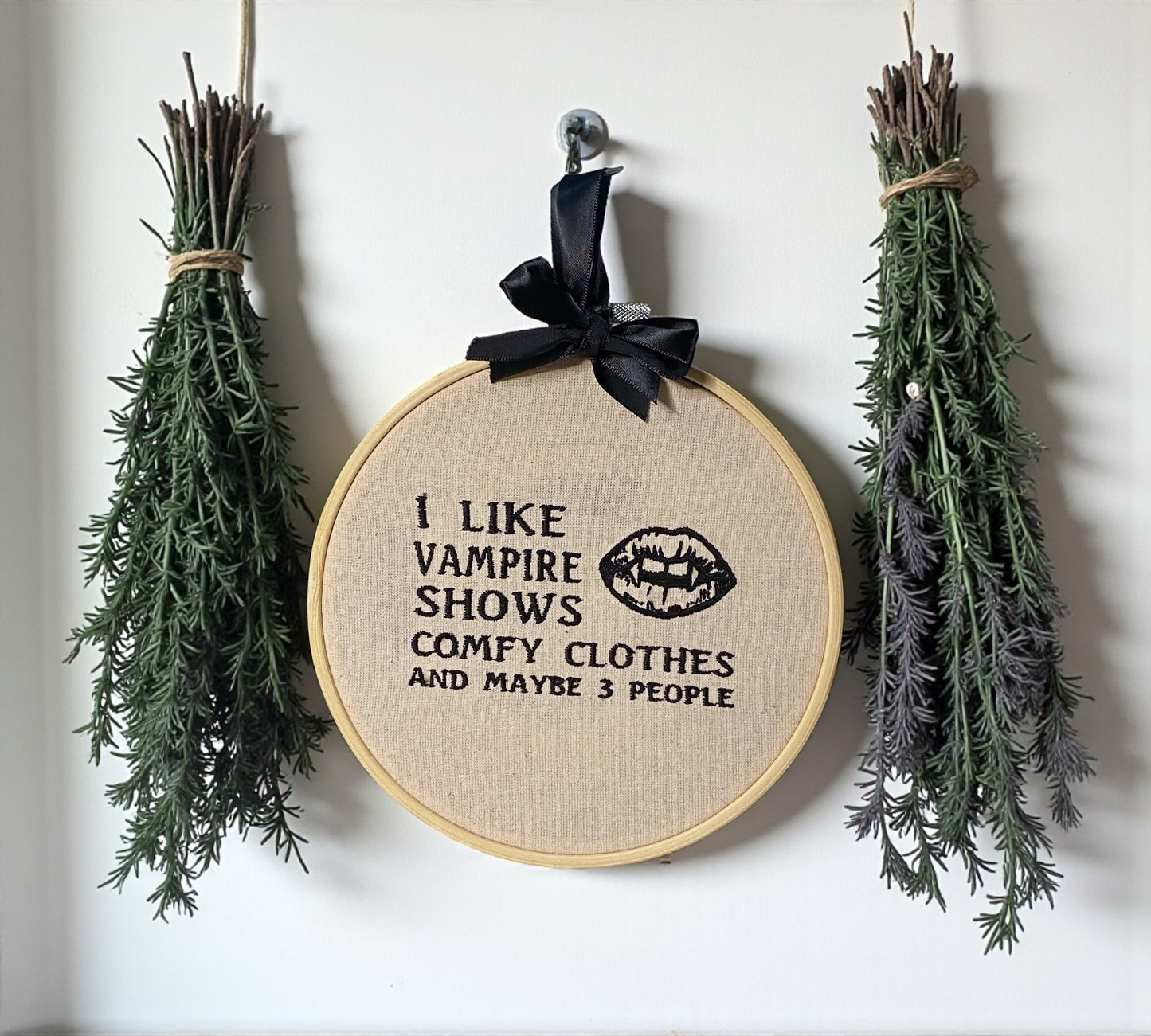 Vampire Shows Embroidered Wall Art