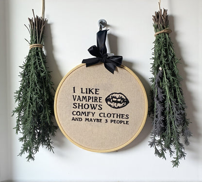 Vampire Shows Embroidered Wall Art