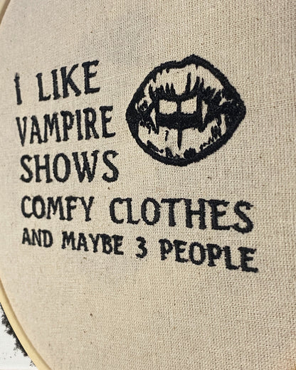 Vampire Shows Embroidered Wall Art