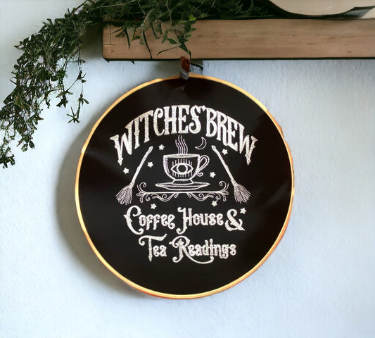 Witches Brew Embroidered Wall Hanging