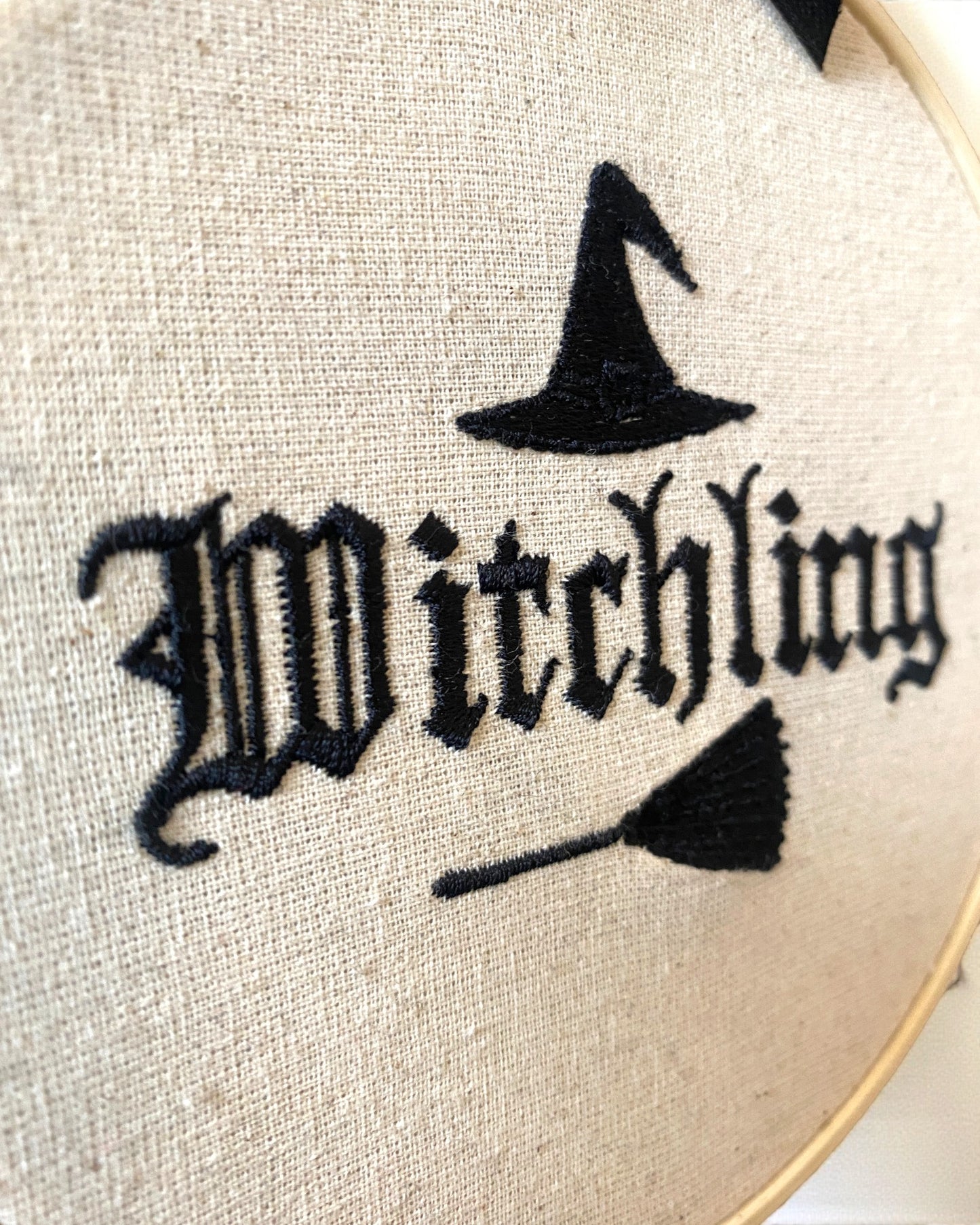 Witchling Witchcraft Embroidered Wall Art