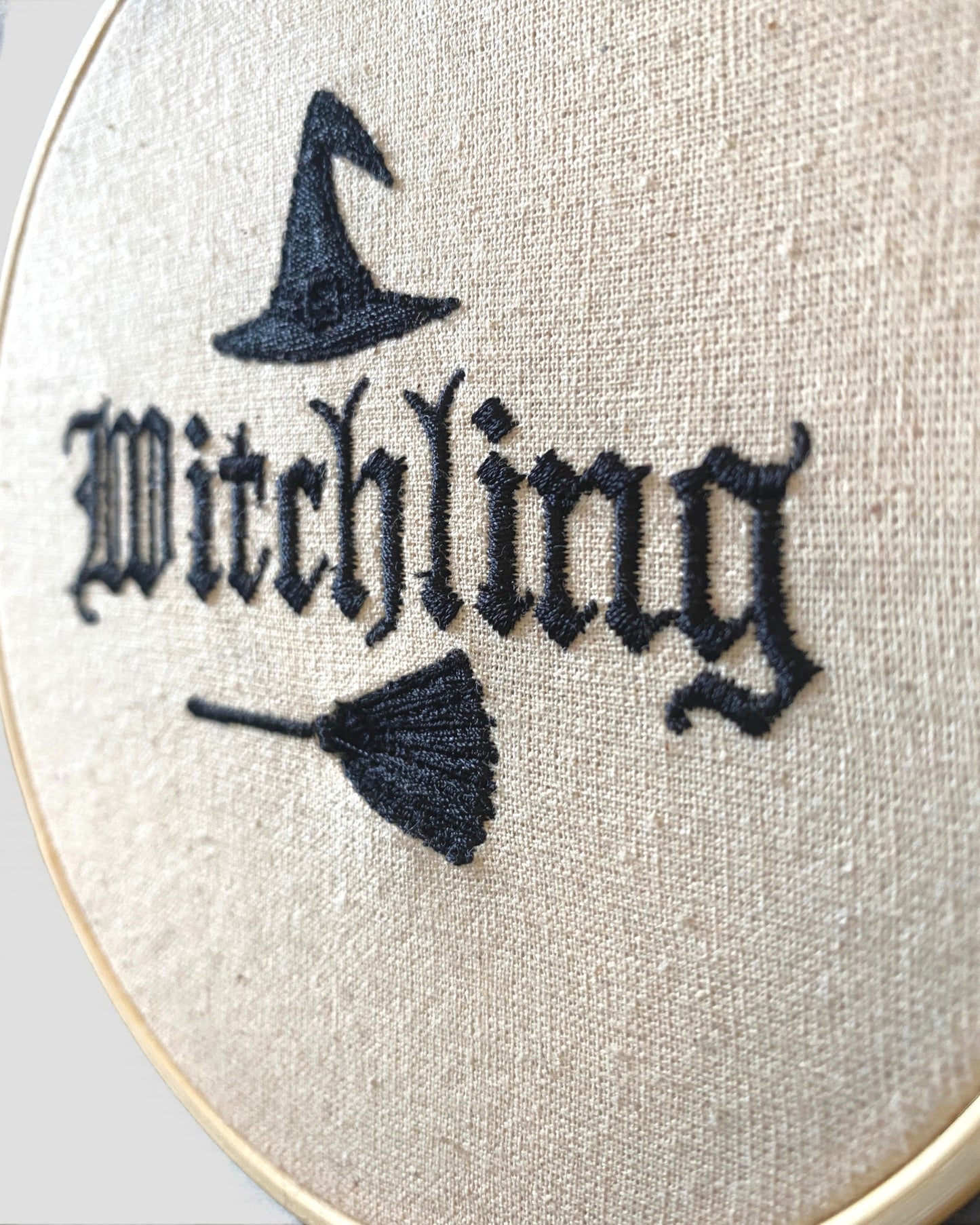 Witchling Witchcraft Embroidered Wall Art