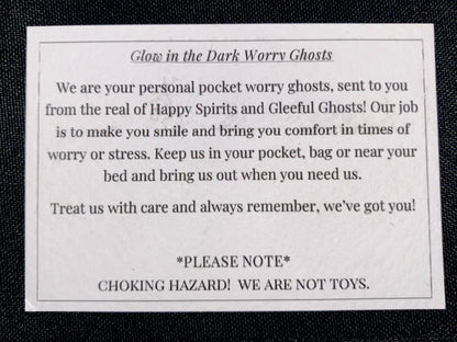 Glow in the Dark Worry Ghosts