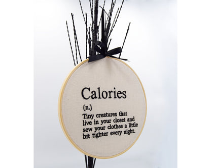 Calories Definition Embroidered Wall Art