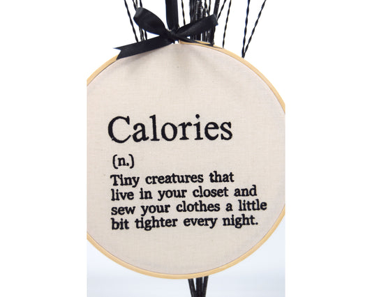 Calories Definition Embroidered Wall Art