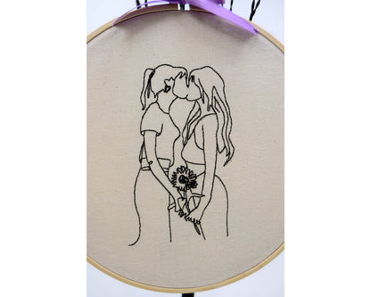 Lesbian Pride Embroidered Wall Art