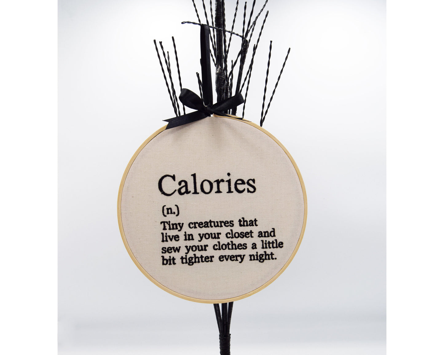 Calories Definition Embroidered Wall Art