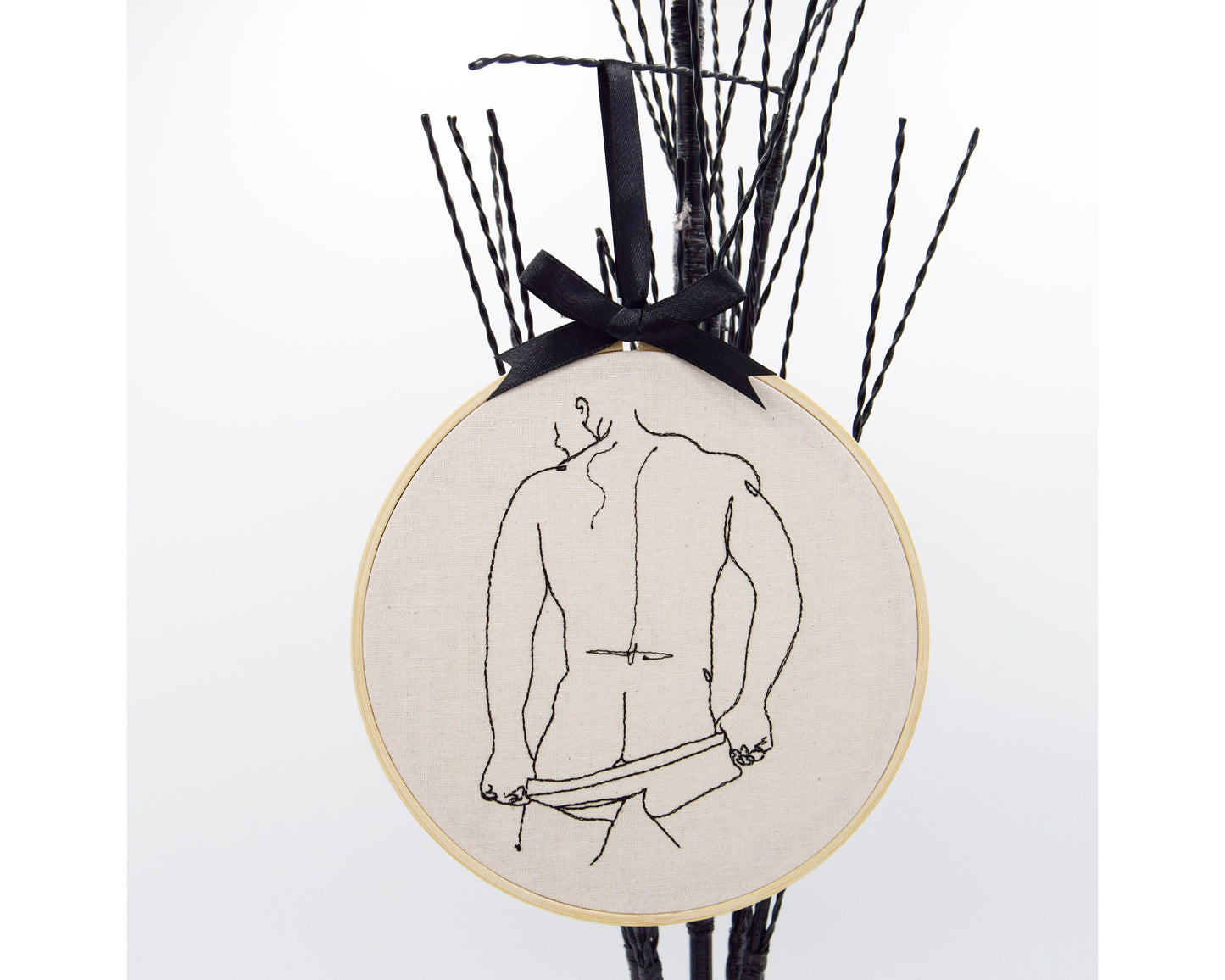 Gay Pride Male Model Embroidered Wall Art