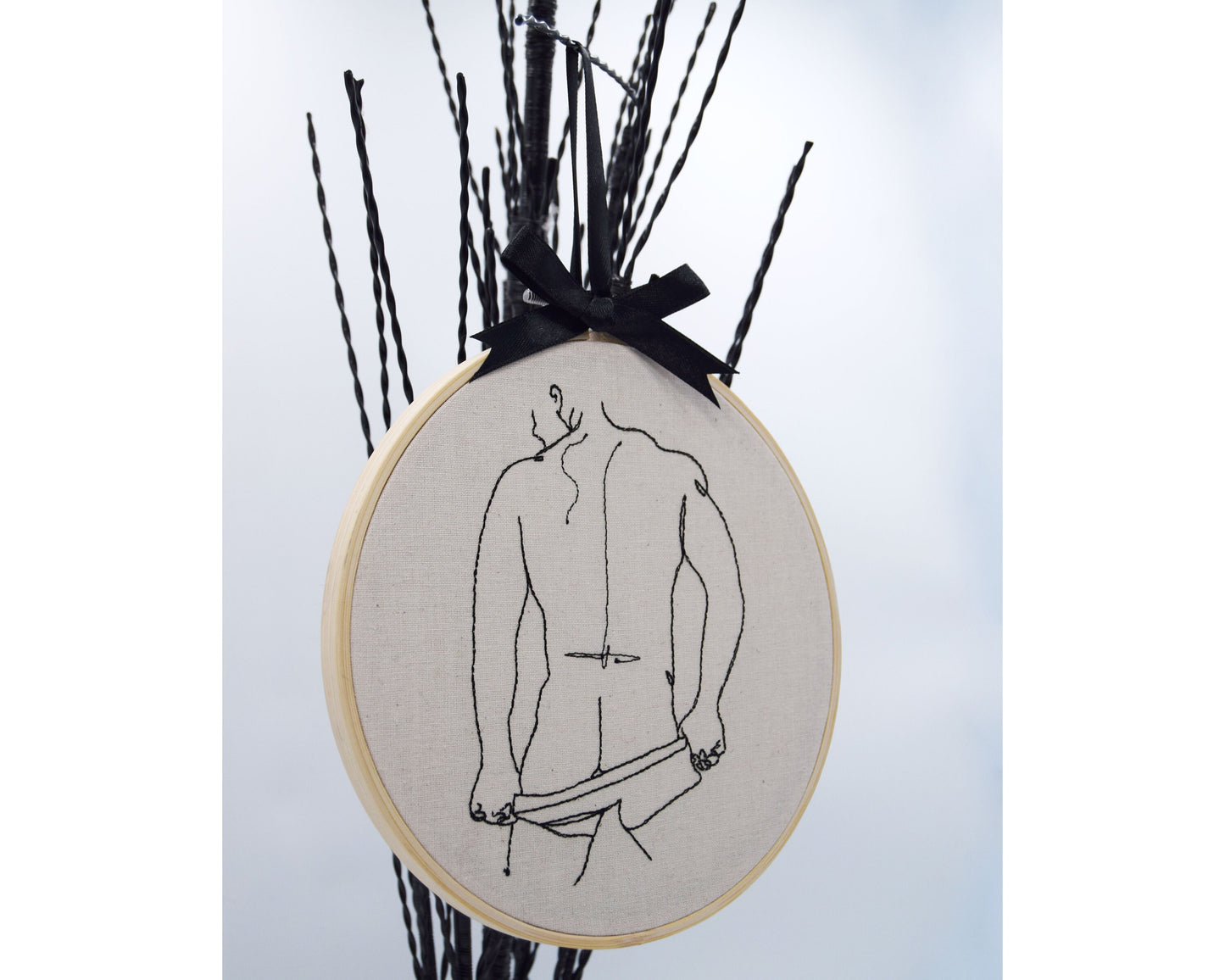 Gay Pride Male Model Embroidered Wall Art